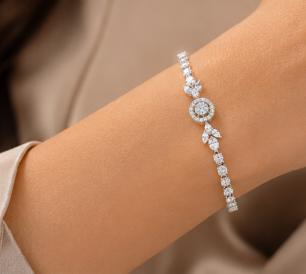 Silver Lab Diamond Bracelet