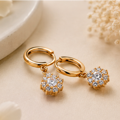 Drop Hoops Earring