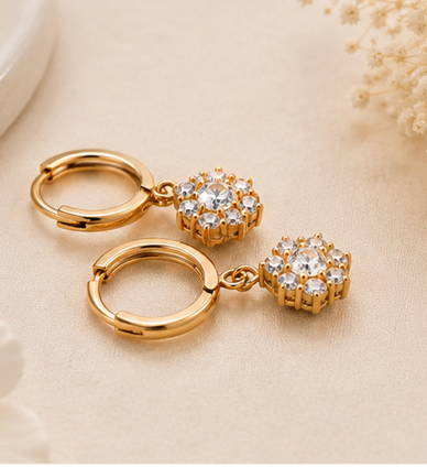 Drop Hoops Earring