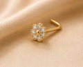 Floral Diamond Nose Pin
