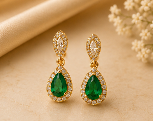 Gemstone Drop Earrings