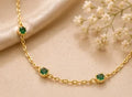 Gemstone Station Gold Chain