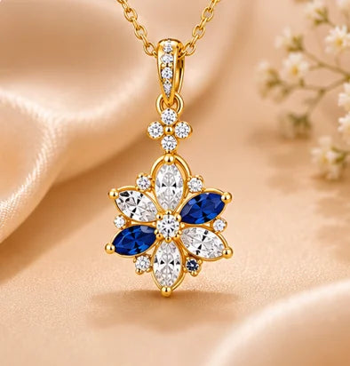 Gold Diamond Gem Pendant