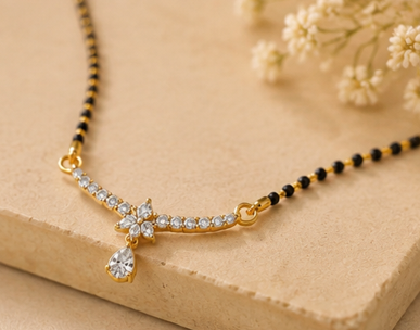 Oval Diamond Mangalsutra