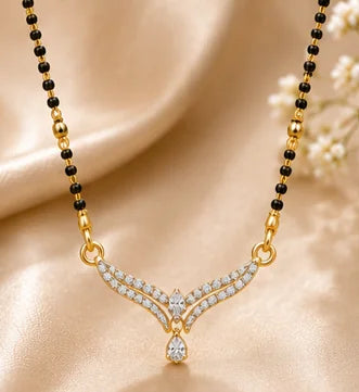 Pear Diamond Mangalsutra