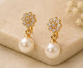 Pearl Diamond Earring