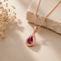 Rose Gold Ruby Pendant