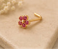 Ruby Bloom Nose Pin