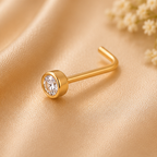 Solitaire Bezel Nose Pin