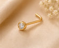 Solitaire Bezel Nose Pin