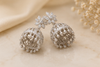 White Gold Diamond Jhumka