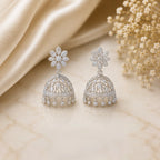 White Gold Diamond Jhumka